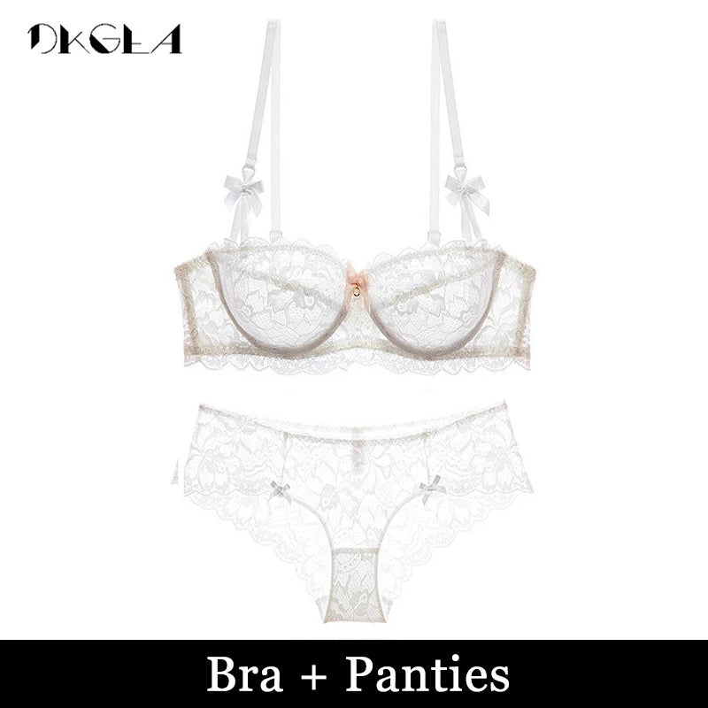 New Top Sexy Bra plus Size Lace Underwear Ultrathin Transparent Brassiere a B C D Cup White Bras Embroidery Women Lingerie Black