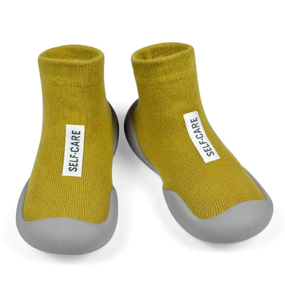Baby Sock Shoes Non-Slip Toddler Walking Shoes Infant Floor Socks Soft Rubber Sole First Walker Breathable Booties Boys Girls