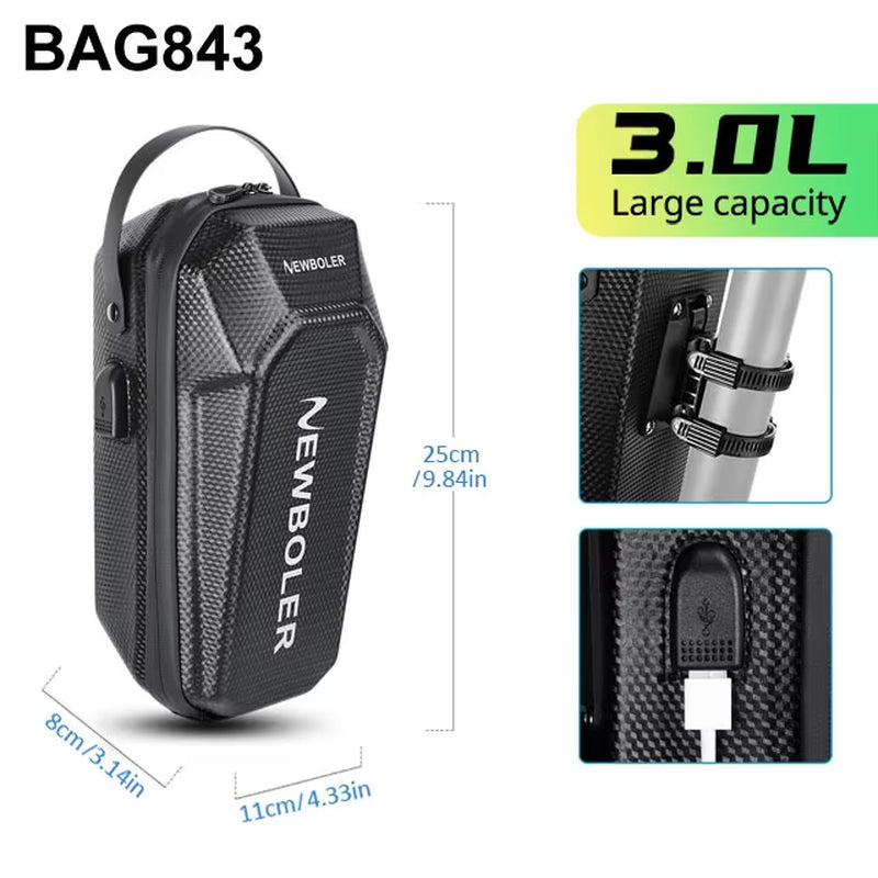 NEWBOLER 3L/5L Electric Scooter Bag Accessories Electric Vehicle Bag with USB Port Waterproof Scooter Front Bag Bike Bag