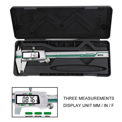 ET50 150Mm Digital Caliper Fraction / MM / Inch 0.01Mm High Precision Vernier Caliper Gauge for Mechanical Components Measure