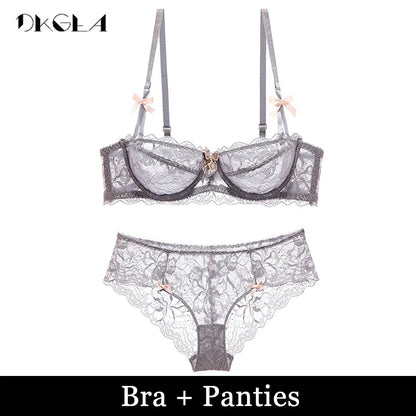 New Top Sexy Bra plus Size Lace Underwear Ultrathin Transparent Brassiere a B C D Cup White Bras Embroidery Women Lingerie Black