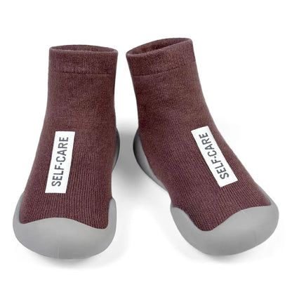 Baby Sock Shoes Non-Slip Toddler Walking Shoes Infant Floor Socks Soft Rubber Sole First Walker Breathable Booties Boys Girls